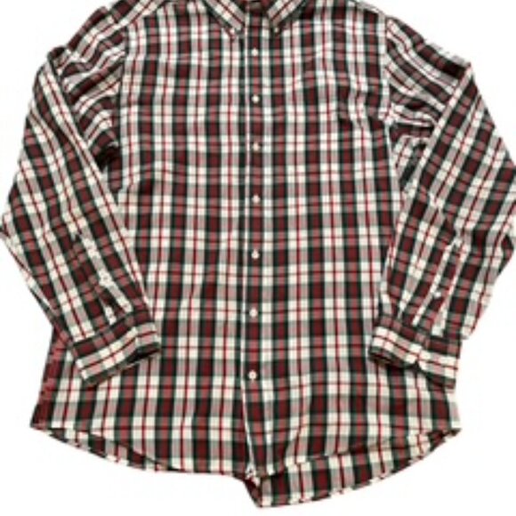 Saddlebred Long Sleeve Button Up Shirt Red & Green Plaid Men’s Size XLT - Picture 7 of 11